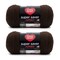 Red Heart Super Saver Jumbo Coffee Yarn - 2 Pack of 396g/14oz - Acrylic - 4 Medium (Worsted) - 744 Yards - Knitting/Crochet
